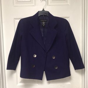 Deep Purple Quarter Sleeve Blazer